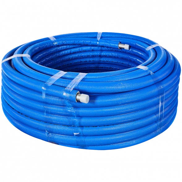 SPI-0004-002535 STOUT 25х3,5 (бухта 50 метров) PEX-a труба из сшитого полиэтилена с кислородным слоем, серая в теплоизоляции (синяя)