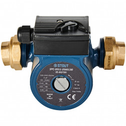 SPC-0011-2560130 STOUT Циркуляционный насос 25-60/130 220/240V 50Hz с латунными гайками G 1 1/2 x Rp 1