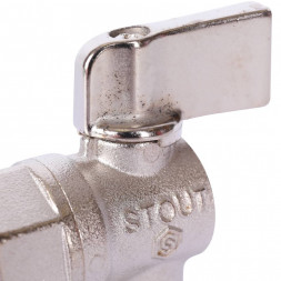 STOUT  Кран шаровой угловой для бытовой техники 1/2  х 3/4