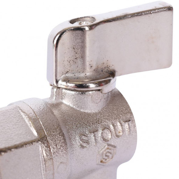 STOUT  Кран шаровой угловой для бытовой техники 1/2  х 3/4