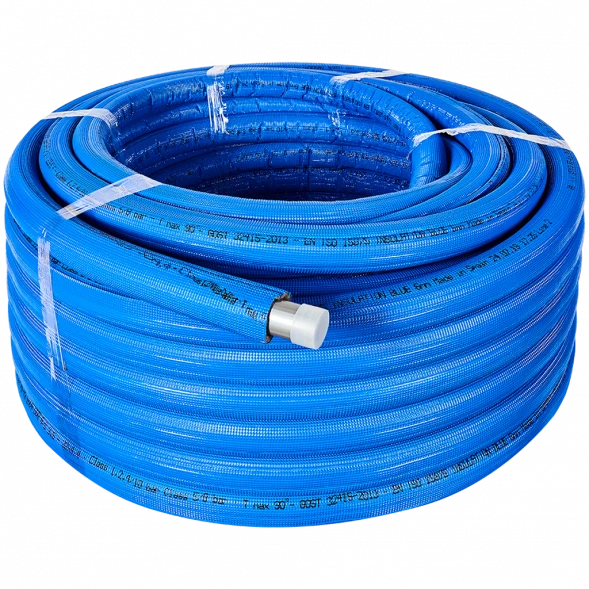 SPI-0004-003244 STOUT 32х4,4 (бухта 50 метров) PEX-a труба из сшитого полиэтилена с кислородным слоем, серая в теплоизоляции (синяя)