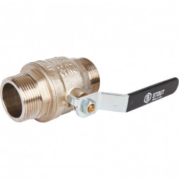 Кран шаровой STOUT полнопроходной, НР/НР, ручка рычаг 1 1/4