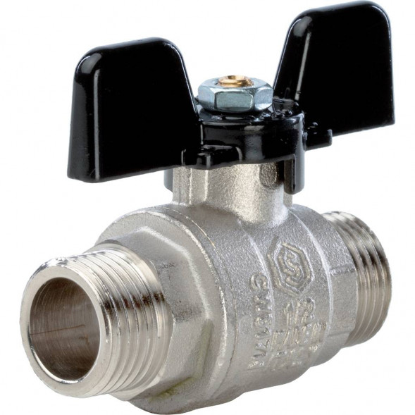 Кран шаровой STOUT полнопроходной, НР/НР, ручка бабочка 1/2