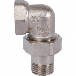 SFT-0057-000012 STOUT Разъемное угловое  соединение  американка  ВН, уплотнение под гайкой o-ring кольцо, никелированное 1/2 (2700I4N040400B)