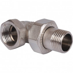 SFT-0057-000012 STOUT Разъемное угловое  соединение  американка  ВН, уплотнение под гайкой o-ring кольцо, никелированное 1/2 (2700I4N040400B)