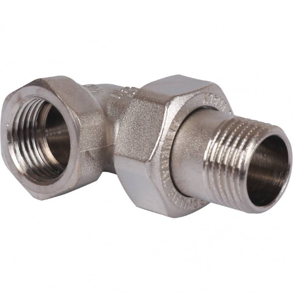 SFT-0057-000012 STOUT Разъемное угловое  соединение  американка  ВН, уплотнение под гайкой o-ring кольцо, никелированное 1/2 (2700I4N040400B)