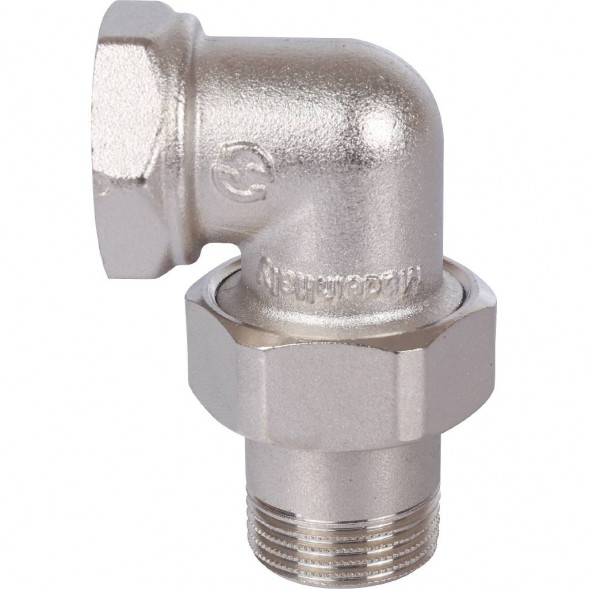 SFT-0057-000034 STOUT Разъемное угловое  соединение  американка  ВН, уплотнение под гайкой o-ring кольцо, никелированное 3/4 (2700I4N050500B)