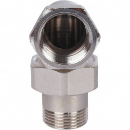 SFT-0057-000034 STOUT Разъемное угловое  соединение  американка  ВН, уплотнение под гайкой o-ring кольцо, никелированное 3/4 (2700I4N050500B)