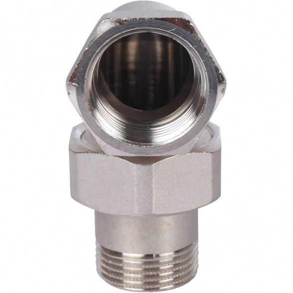 SFT-0057-000034 STOUT Разъемное угловое  соединение  американка  ВН, уплотнение под гайкой o-ring кольцо, никелированное 3/4 (2700I4N050500B)