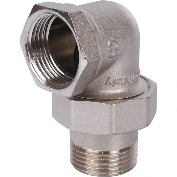 SFT-0057-000001 STOUT Разъемное угловое  соединение  американка  ВН, уплотнение под гайкой o-ring кольцо, никелированное 1 (2700I4N101000B)