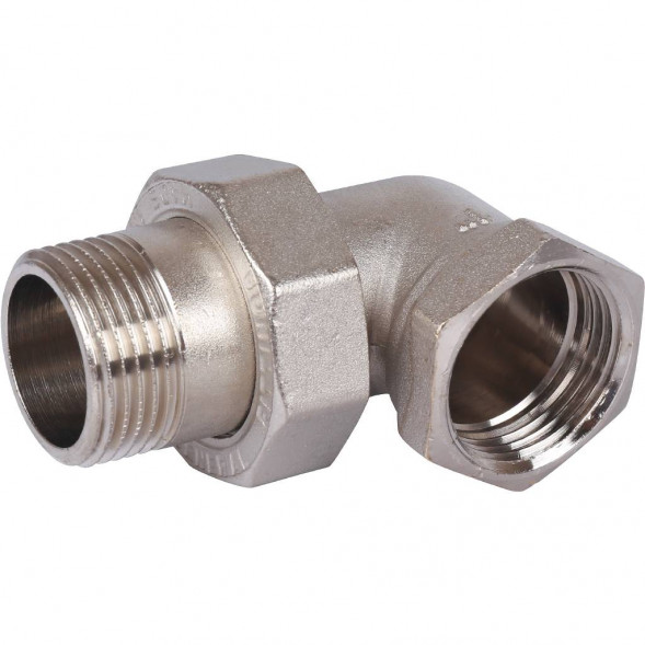 SFT-0057-000001 STOUT Разъемное угловое  соединение  американка  ВН, уплотнение под гайкой o-ring кольцо, никелированное 1 (2700I4N101000B)