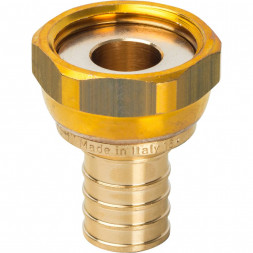 SFA-0019-002510 STOUT Переходник с накидной гайкой 25xG 1  для труб из сшитого полиэтилена аксиальный (3400C7H102535B)