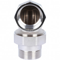 SFT-0057-000114 STOUT Разъемное угловое  соединение  американка  ВН, уплотнение под гайкой o-ring кольцо, никелированное 1 1/4 (2700I4N121200B)