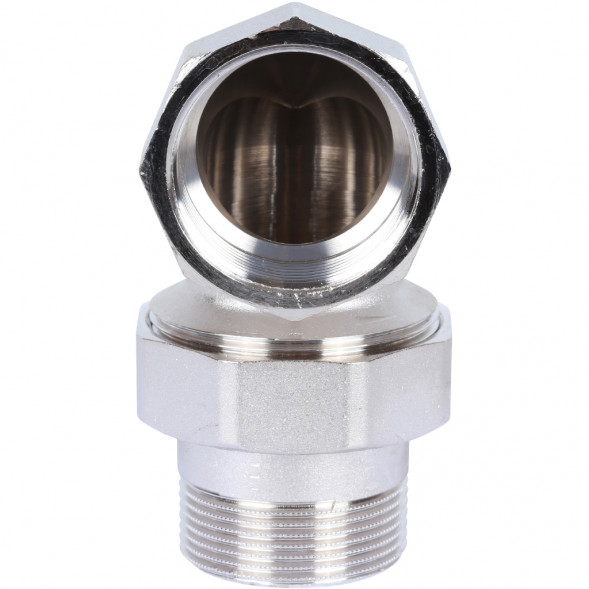 SFT-0057-000114 STOUT Разъемное угловое  соединение  американка  ВН, уплотнение под гайкой o-ring кольцо, никелированное 1 1/4 (2700I4N121200B)