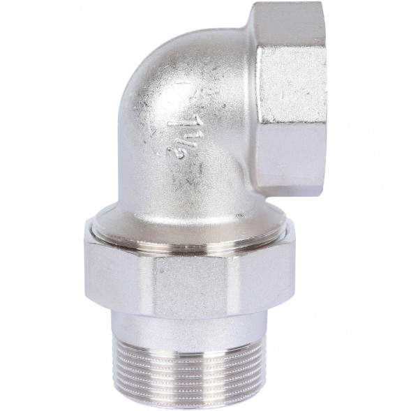 SFT-0057-000114 STOUT Разъемное угловое  соединение  американка  ВН, уплотнение под гайкой o-ring кольцо, никелированное 1 1/4 (2700I4N121200B)