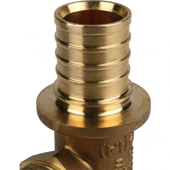 SFA-0005-003210 STOUT Угольник-переходник с наружной резьбой 32xR 1  для труб из сшитого полиэтилена аксиальный (340021H103244B)