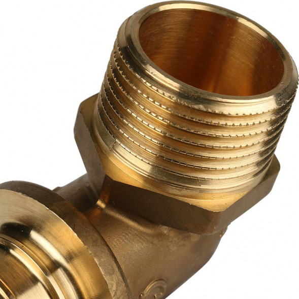 SFA-0005-003210 STOUT Угольник-переходник с наружной резьбой 32xR 1  для труб из сшитого полиэтилена аксиальный (340021H103244B)