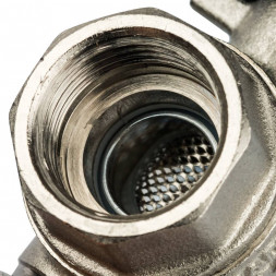 Кран шаровой STOUT с фильтром 1/2 (ручка-бабочка)