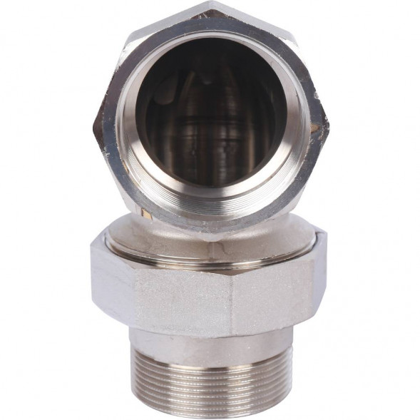 SFT-0057-000002 STOUT Разъемное угловое  соединение  американка  ВН, уплотнение под гайкой o-ring кольцо, никелированное 2 (2700I4N202000B)