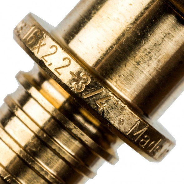 SFA-0019-001634 STOUT Переходник с накидной гайкой 16xG 3/4  для труб из сшитого полиэтилена аксиальный (3400C7H051622B)