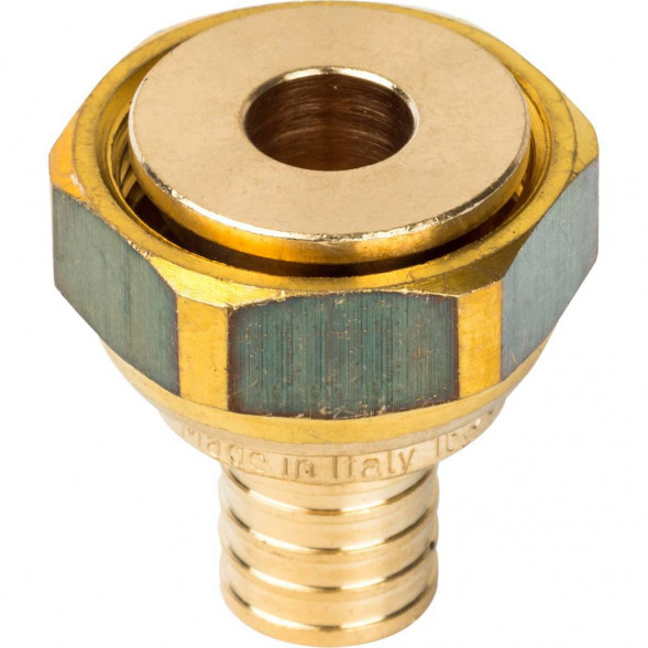 SFA-0019-001634 STOUT Переходник с накидной гайкой 16xG 3/4  для труб из сшитого полиэтилена аксиальный (3400C7H051622B)