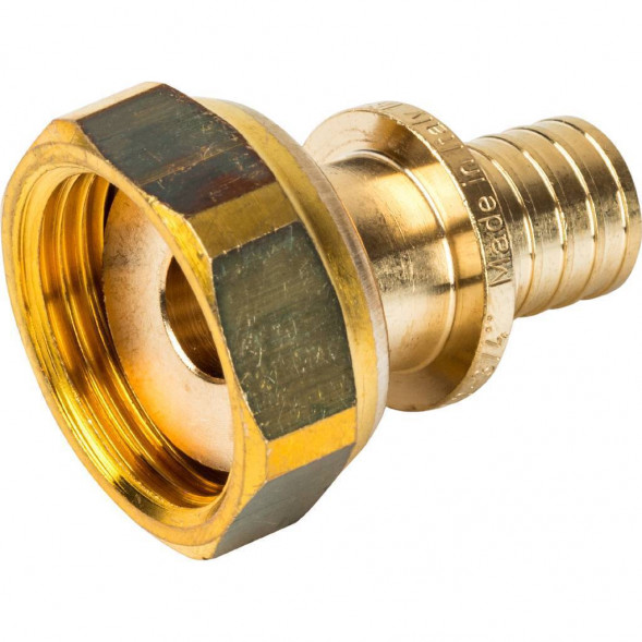 SFA-0019-001634 STOUT Переходник с накидной гайкой 16xG 3/4  для труб из сшитого полиэтилена аксиальный (3400C7H051622B)