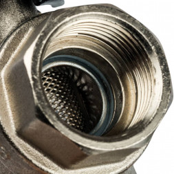 Кран шаровой STOUT с фильтром 3/4 (ручка-бабочка)