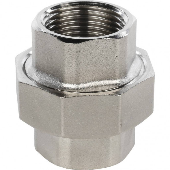 SFT-0034-000001 STOUT Разъемное соединение  американка  ВВ никелированное 1 (2700A7N101000B)