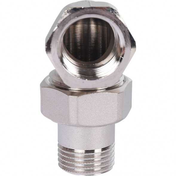 SFT-0059-000012 STOUT Разъемное угловое  соединение  американка  ВН, никелированное 1/2 (2700A4N040400B)