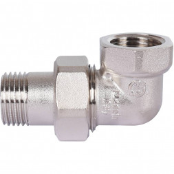 SFT-0059-000012 STOUT Разъемное угловое  соединение  американка  ВН, никелированное 1/2 (2700A4N040400B)