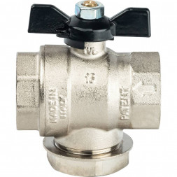 Кран шаровой STOUT с фильтром 1 (ручка-бабочка)