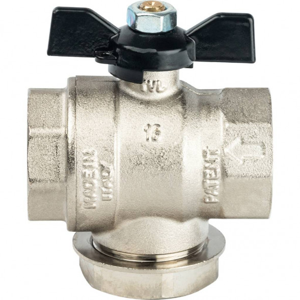 Кран шаровой STOUT с фильтром 1 (ручка-бабочка)