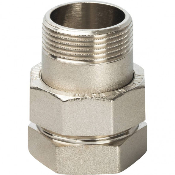 SFT-0041-000112 STOUT Разъемное соединение  американка  ВН никелированное, уплотнение под гайкой o-ring кольцо 1 1/2 (2700I2N141400B)