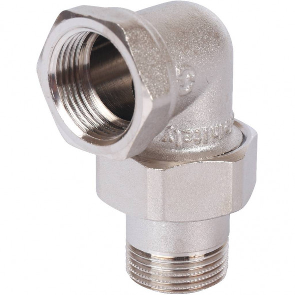 SFT-0059-000034 STOUT Разъемное угловое  соединение  американка  ВН, никелированное 3/4 (2700A4N050500B)