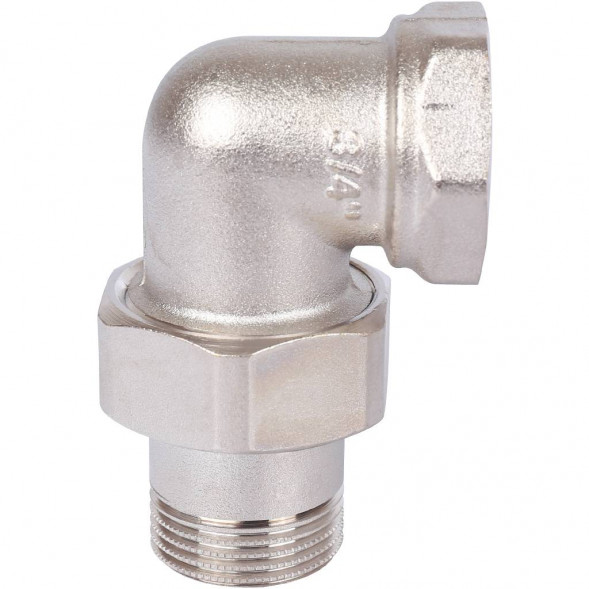 SFT-0059-000034 STOUT Разъемное угловое  соединение  американка  ВН, никелированное 3/4 (2700A4N050500B)