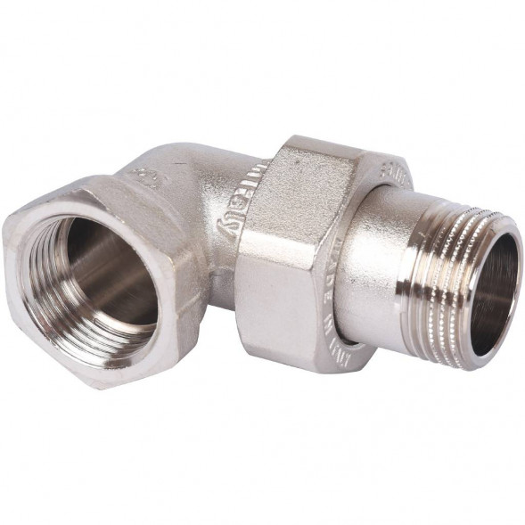 SFT-0059-000034 STOUT Разъемное угловое  соединение  американка  ВН, никелированное 3/4 (2700A4N050500B)