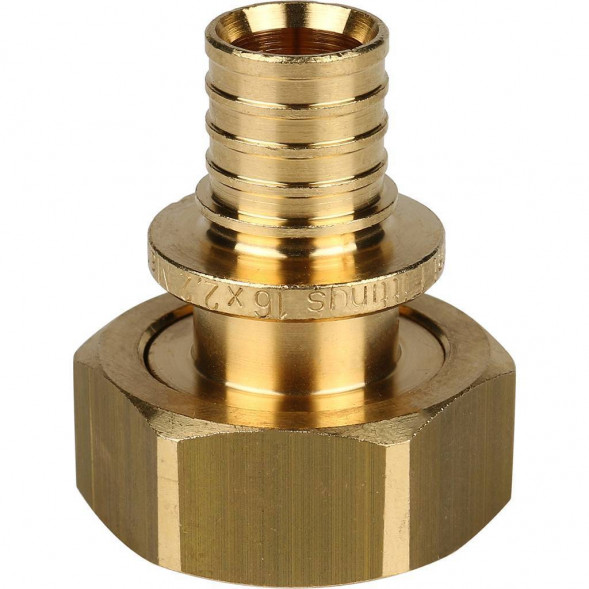 SFA-0034-001634 STOUT Переходник с накидной гайкой (евроконус) 16xG 3/4  для труб из сшитого полиэтилена аксиальный (3400I5H051622B)