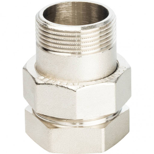 SFT-0041-000114 STOUT Разъемное соединение  американка  ВН никелированное, уплотнение под гайкой o-ring кольцо 1 1/4 (2700I2N121200B)