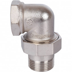 SFT-0059-000001 STOUT Разъемное угловое  соединение  американка  ВН, никелированное 1 (2700A4N101000B)