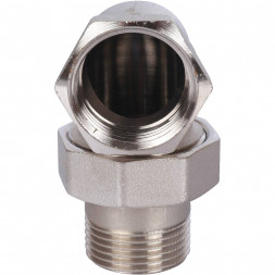 SFT-0059-000001 STOUT Разъемное угловое  соединение  американка  ВН, никелированное 1 (2700A4N101000B)