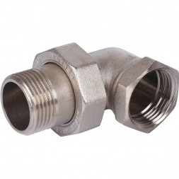 SFT-0059-000001 STOUT Разъемное угловое  соединение  американка  ВН, никелированное 1 (2700A4N101000B)