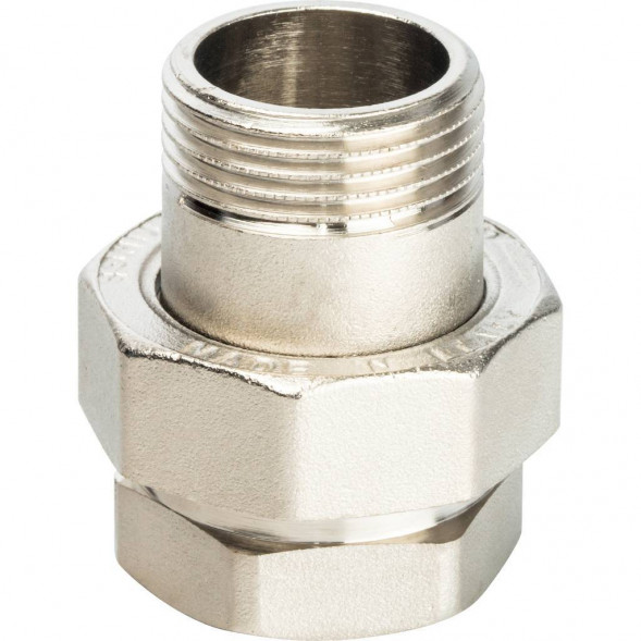 SFT-0041-000001 STOUT Разъемное соединение  американка  ВН никелированное, уплотнение под гайкой o-ring кольцо 1 (2700I2N101000B)