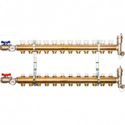 SMB 0468 000012 STOUT Распределительный коллектор из латуни без расходомеров 12 вых.