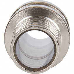 SFA-0003-002002 STOUT Муфта соединительная равнопроходная 20х2,0 никелированная для труб из сшитого полиэтилена аксиальный (340000N202000B)