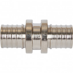 SFA-0003-002002 STOUT Муфта соединительная равнопроходная 20х2,0 никелированная для труб из сшитого полиэтилена аксиальный (340000N202000B)