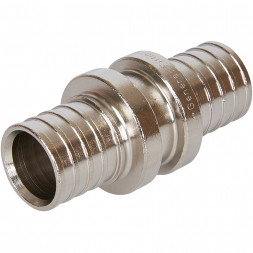 SFA-0003-002002 STOUT Муфта соединительная равнопроходная 20х2,0 никелированная для труб из сшитого полиэтилена аксиальный (340000N202000B)