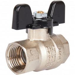 STOUT SVB Кран шаровой стандартнопроходной, ВР/ВР, ручка бабочка 1/2"