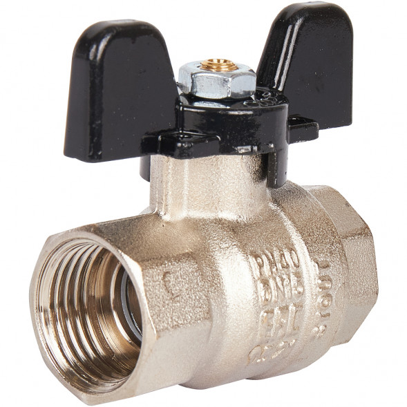 STOUT SVB Кран шаровой стандартнопроходной, ВР/ВР, ручка бабочка 1/2"