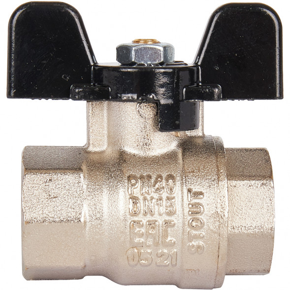 STOUT SVB Кран шаровой стандартнопроходной, ВР/ВР, ручка бабочка 1/2"