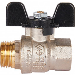STOUT SVB Кран шаровой стандартнопроходной, ВР/НР, ручка бабочка 1/2"